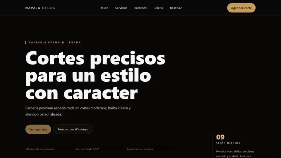 Vista previa de React Barberia Basico
