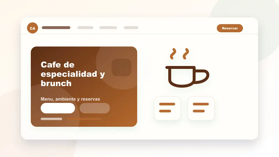 Vista previa de Landing Cafetería HTML