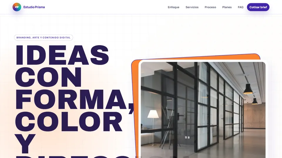 Vista previa de Landing Estática Estudio Creativo HTML