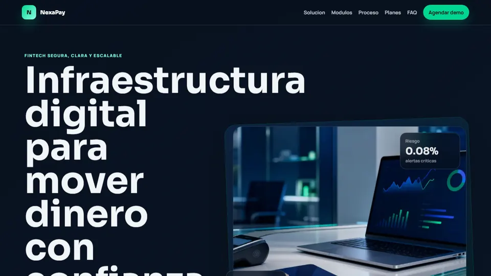 Vista previa de Landing Estática Fintech HTML
