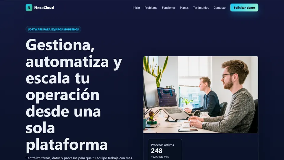 Vista previa de Landing Estática SaaS HTML