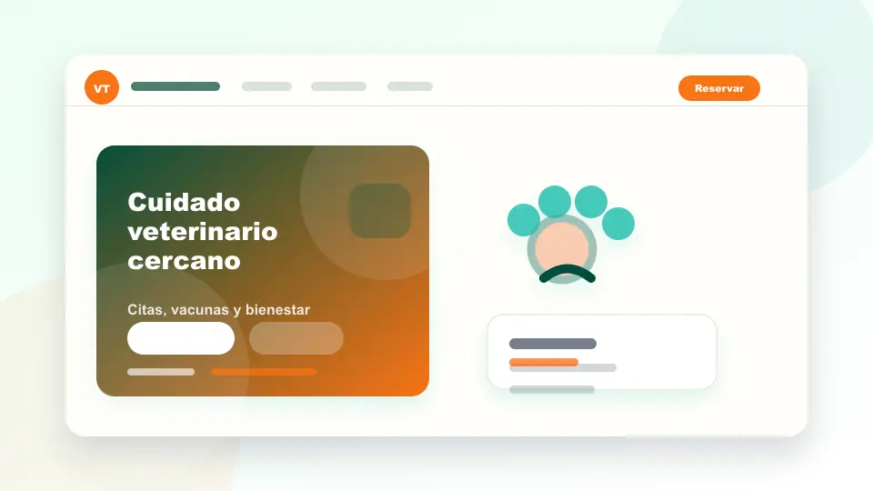 Vista previa de Landing Veterinaria HTML