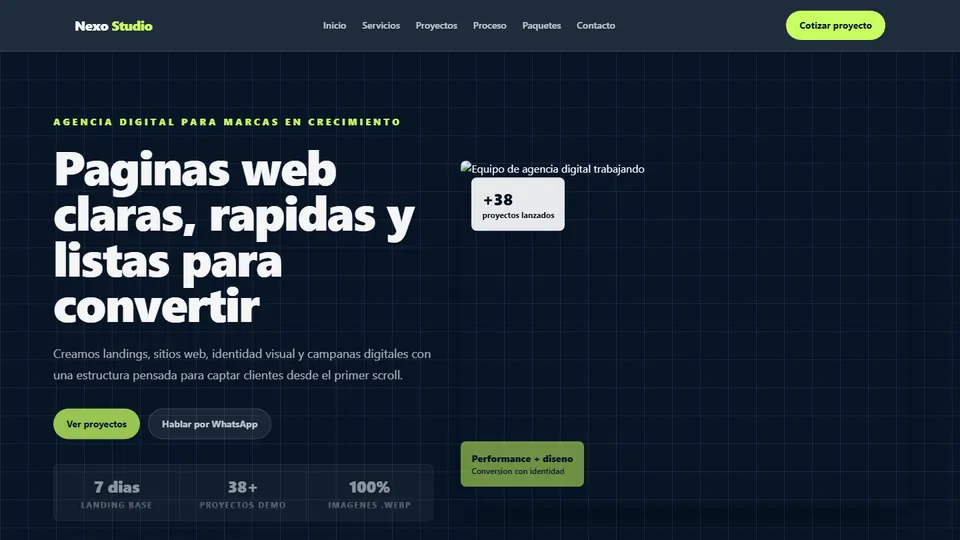 Vista previa de React Agencia Digital Básico