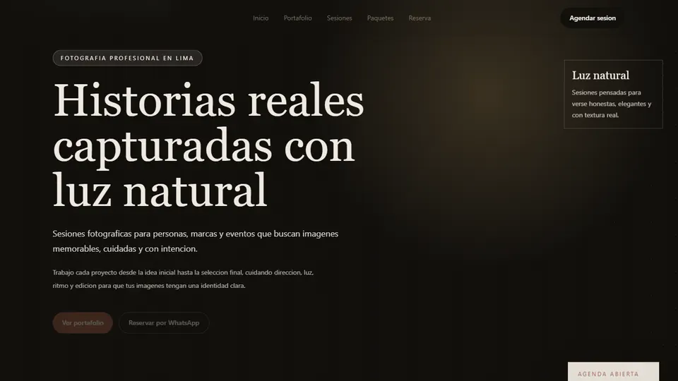Vista previa de React Fotógrafo Básico