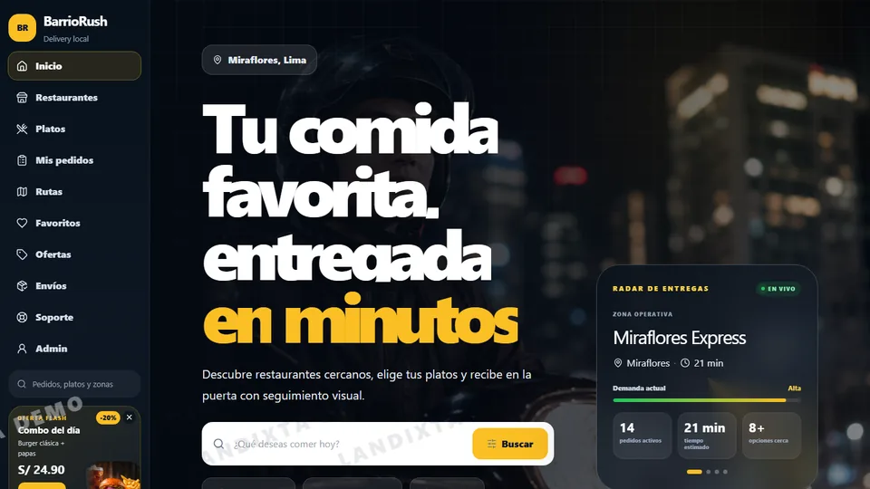 Vista previa de React Delivery Intermedio Final