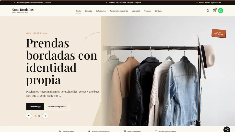 Vista previa de React Prendas Bordado Intermedio