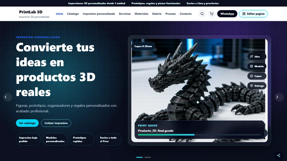 Vista previa de React Productos 3D Intermedio